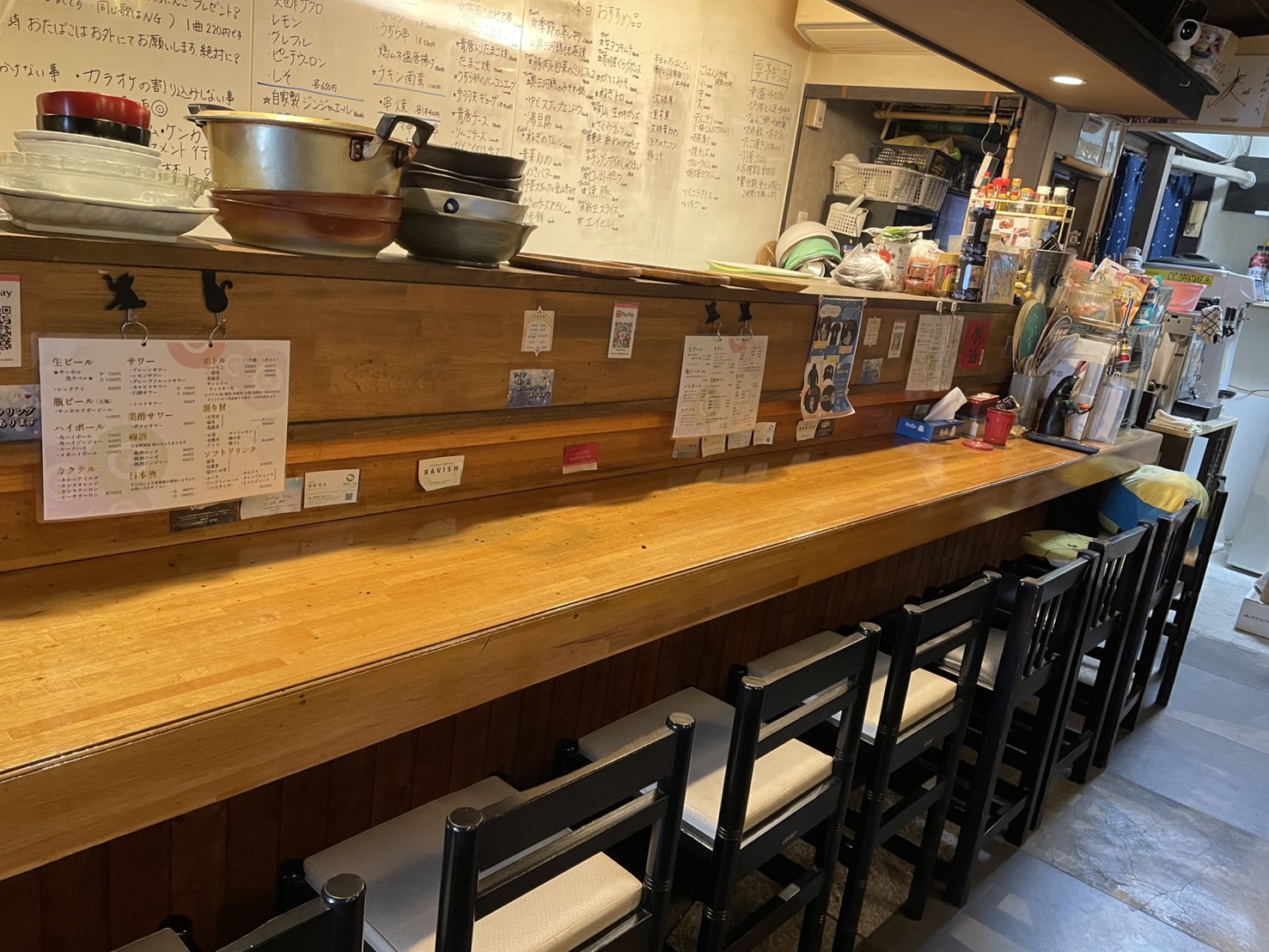 ええがね カウンター席